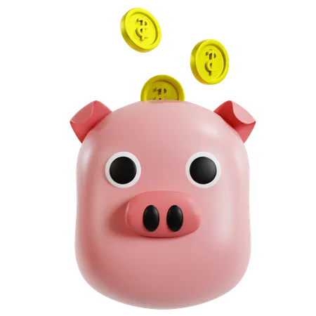 Piggy Bank Savings  3D Icon