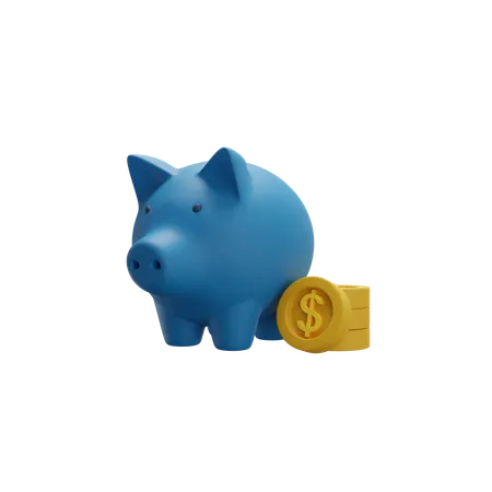 Piggy Bank Savings  3D Icon