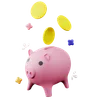 Piggy Bank With Coins