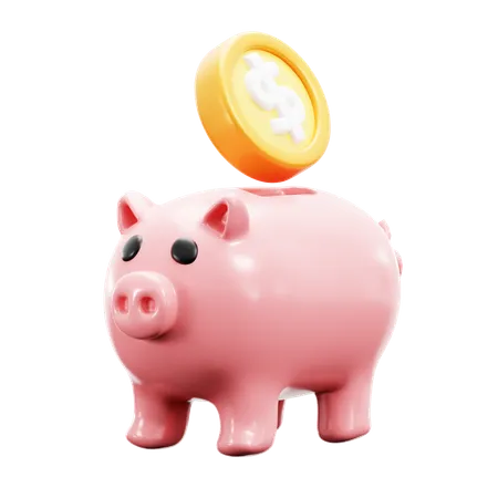 Piggy Saving  3D Icon