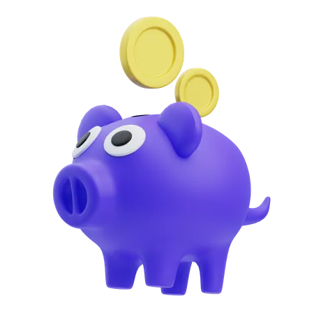 Piggy Saving  3D Icon