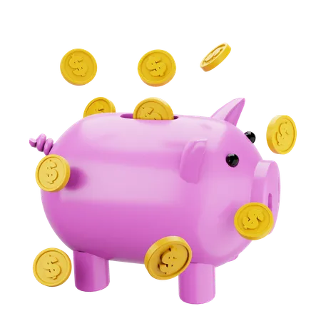 Piggy Savings  3D Icon