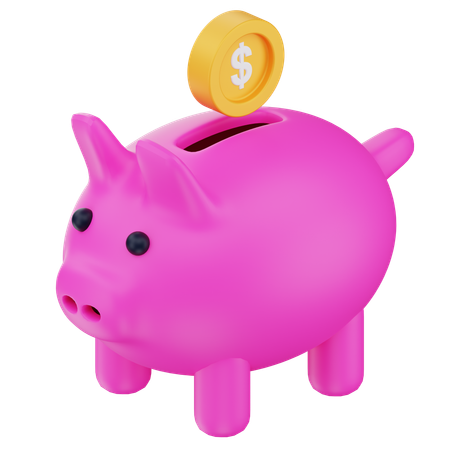 Piggy Savings  3D Icon