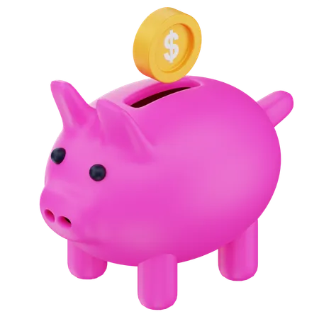 Piggy Savings  3D Icon