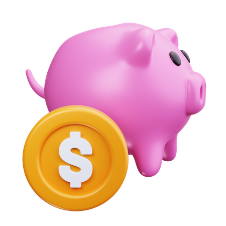 Piggy Savings  3D Icon