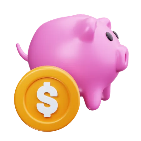 Piggy Savings  3D Icon