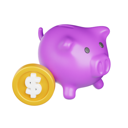 Piggy Savings  3D Icon