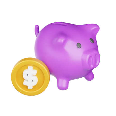 Piggy Savings  3D Icon