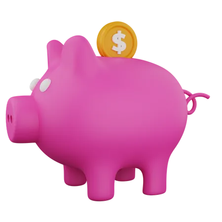 Piggy Savings  3D Icon