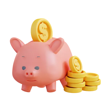 Piggy Savings  3D Icon