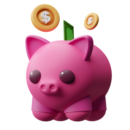 Piggy Savings  3D Icon