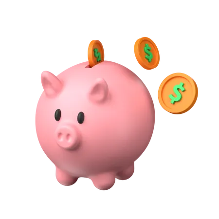 Piggy Savings  3D Icon