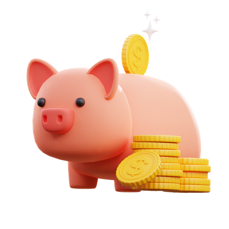 Piggy Savings  3D Icon