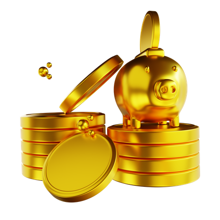 Piggy Savings  3D Illustration