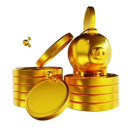 Piggy Savings  3D Illustration