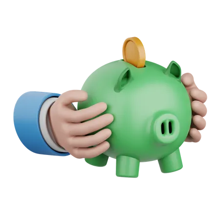 3 D Rendering Piggy Savings Isolated Useful For Banking Currency Finance And Global Business Design 3D Icon