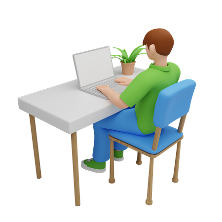 Pigiste travaillant sur un projet  3D Icon