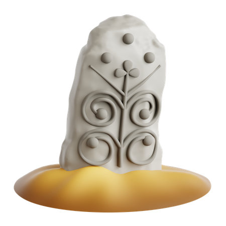 Piktischer Stein  3D Icon