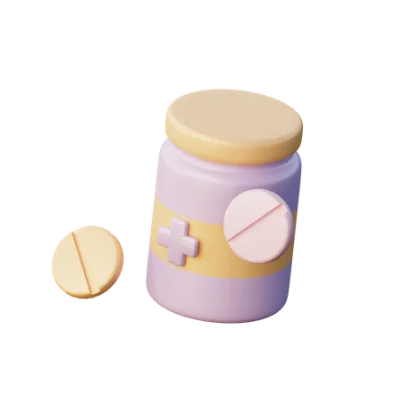 Pil Jar  3D Illustration