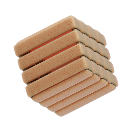 Pila beige texturizada  3D Icon