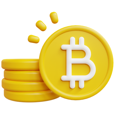 Pila de bitcoins  3D Icon