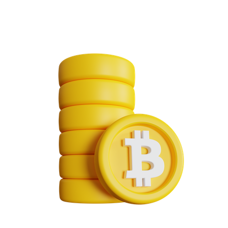 Pila de bitcoins  3D Icon