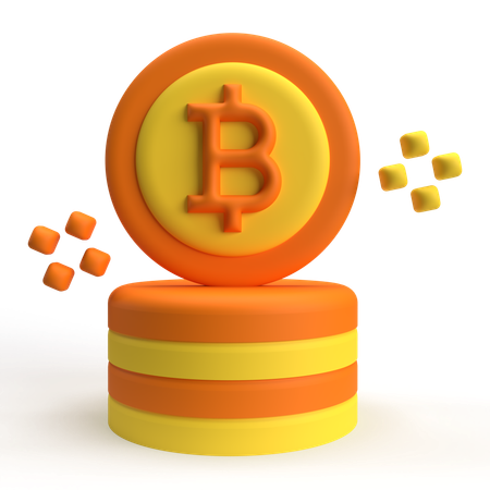 Pila de bitcoins  3D Icon