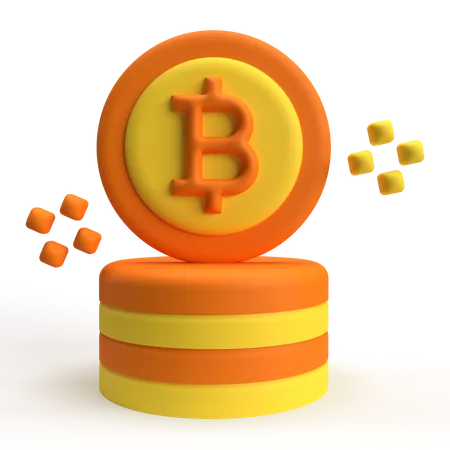 Pila de bitcoins  3D Icon