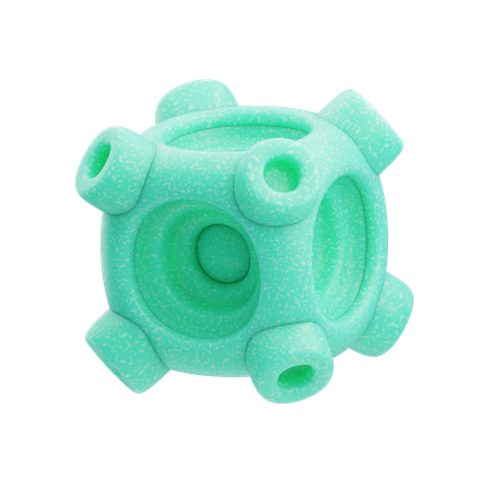 Pila de cuadrados de menta abstracta de resina plástica  3D Icon
