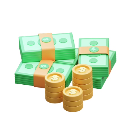 Pila de dinero  3D Icon