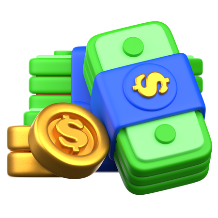 Pila de dinero  3D Icon