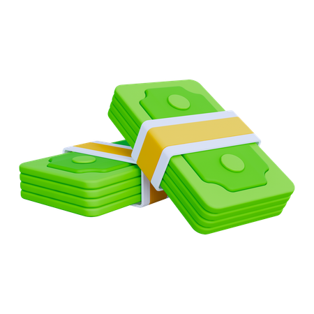 Apilar dinero en efectivo  3D Icon