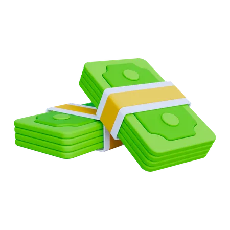 Apilar dinero en efectivo  3D Icon