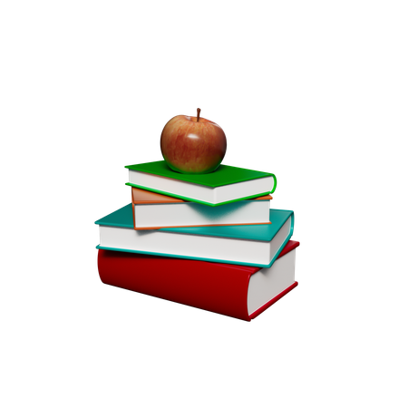 Pila de libros  3D Icon