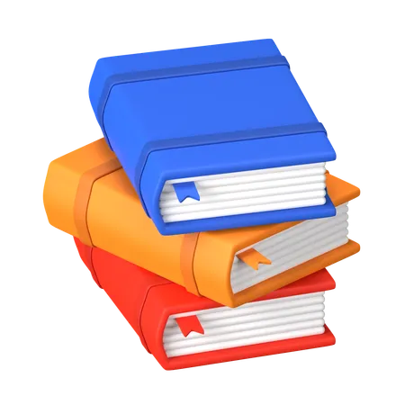 Pila de libros  3D Icon