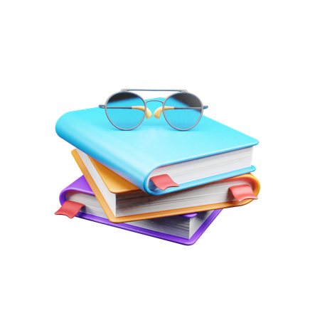 Pila de libros  3D Icon