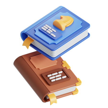 Pila de libros  3D Icon