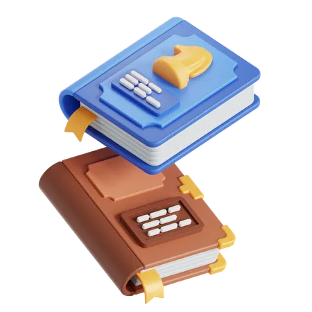 Pila de libros  3D Icon