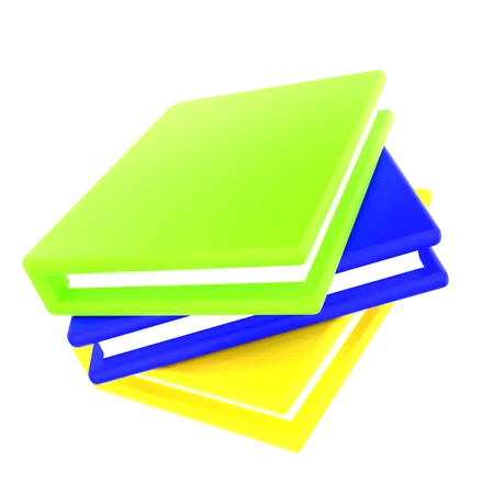 Pila de libros  3D Icon