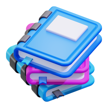 Pila de libro  3D Icon