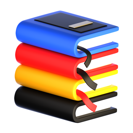 Pila de libros  3D Icon