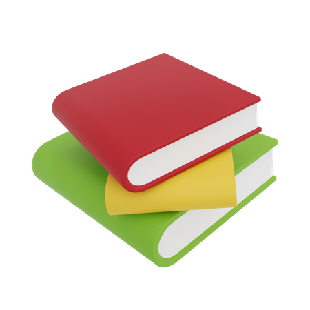 Pila de libros  3D Icon