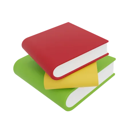 Pila de libros  3D Icon