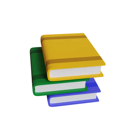 Pila de libros  3D Icon