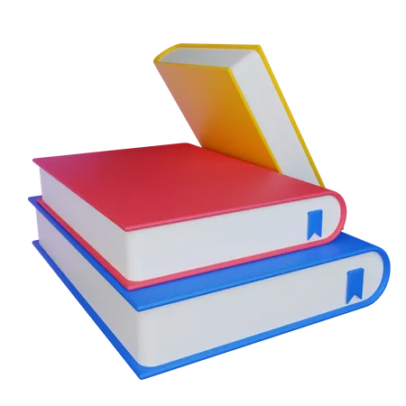 Pila de libros  3D Icon