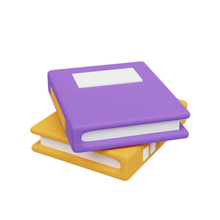 Pila de libros  3D Icon