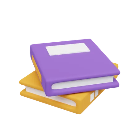 Pila de libros  3D Icon