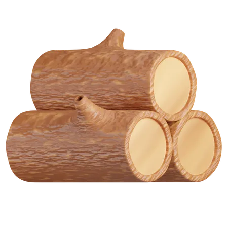 Pila de madera  3D Icon