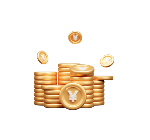 Pila de monedas  3D Icon