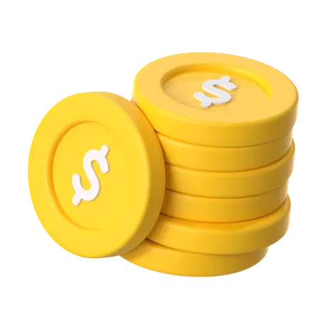 Pila de monedas  3D Icon